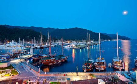 Marmaris Marina by Night Marmaris Turkey